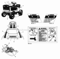 Decal Group - Early Models Diagram and Parts List for 1691028  Simplicity Lawn Tractor
