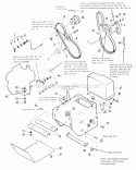 Engine  Frame Group Diagram and Parts List for 1691707  Simplicity Snow Blower
