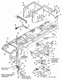 Frame Group Diagram and Parts List for 1691503  Simplicity Lawn Tractor