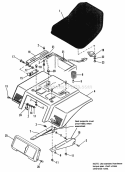 Seat  Deck Group Diagram and Parts List for 1691503  Simplicity Lawn Tractor