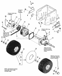 Transmission  Rear Tire Group Diagram and Parts List for 1691228  Simplicity Lawn Tractor