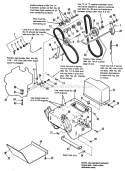 Engine  Frame Group Diagram and Parts List for 1691774  Simplicity Snow Blower