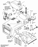 Hood Grille  Dash Group Diagram and Parts List for 1691824  Simplicity Lawn Tractor