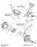 Steering  Front Wheel Group Diagram and Parts List for 1691824  Simplicity Lawn Tractor