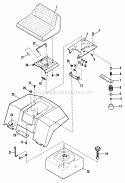 Seat Deck  Fuel Tank Group - Later Models Diagram and Parts List for 1691799  Simplicity Lawn Tractor