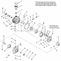 Eaton Hydro Pump 700-000 (Rh-Cw)  700-001 (Lh-Ccw) Diagram and Parts List for 1691973  Simplicity Lawn Tractor