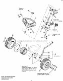 Steering  Front Wheel Group Diagram and Parts List for 1692054  Simplicity Lawn Tractor