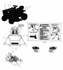 Decal Group Diagram and Parts List for 1692054  Simplicity Lawn Tractor