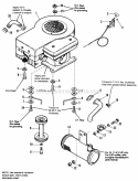 Engine Group Diagram and Parts List for 1692054  Simplicity Lawn Tractor