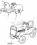 Decal Group Diagram and Parts List for 1692139  Simplicity Lawn Tractor