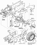 Frame Transaxle  Drawbar Group Diagram and Parts List for 1692139  Simplicity Lawn Tractor