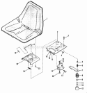 Seat Group Diagram and Parts List for 1692139  Simplicity Lawn Tractor