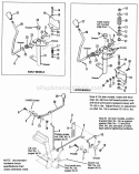 Hand Controls Group (Hydro) Diagram and Parts List for 1692076  Simplicity Lawn Tractor