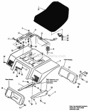 Seat and Deck Group Diagram and Parts List for 1692156  Simplicity Lawn Tractor