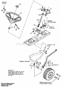 Steering Group Diagram and Parts List for 1692156  Simplicity Lawn Tractor
