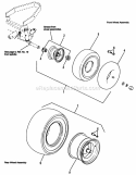 Wheels and Tires Group Diagram and Parts List for 1692156  Simplicity Lawn Tractor