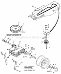 Transmission Group - Gear 1 - Peerless Model 801-059 Diagram and Parts List for 1692287  Simplicity Lawn Tractor