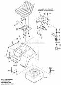 Seat Deck  Fuel Tank Group Diagram and Parts List for 1692287  Simplicity Lawn Tractor