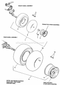 Wheels  Tires Group - Front Wheel Assemblies Diagram and Parts List for 1692287  Simplicity Lawn Tractor