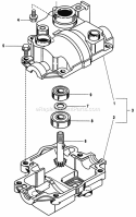 Transmission Case  Input Shaft Diagram and Parts List for 1692371  Simplicity Chipper Shredder