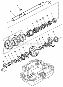 Transmission Shift Shaft Assembly Diagram and Parts List for 1692371  Simplicity Chipper Shredder