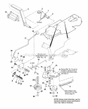 Gear Model - Foot Controls Diagram and Parts List for 1692417  Simplicity Lawn Tractor
