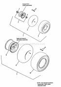 Wheels  Tires Group Diagram and Parts List for 1692180  Simplicity Lawn Tractor