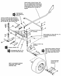Front Axle Group Diagram and Parts List for 1692143  Simplicity Lawn Tractor