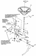 Steering Group Diagram and Parts List for 1692143  Simplicity Lawn Tractor
