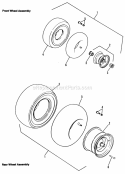 Tire  Wheel Group-Metallic Gray-Front Wheel Assys Equipped WDico Tires Diagram and Parts List for 1692449  Simplicity Lawn Tractor