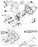 Transmission Group Diagram and Parts List for 1692143  Simplicity Lawn Tractor