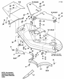 42  48 Mower - Housing  Cover Diagram and Parts List for 1691671  Simplicity Lawn Tractor