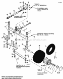 Rear Axle  Rear Wheels Diagram and Parts List for 1691655  Simplicity Lawn Tractor