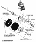 Differential  Front Wheels Diagram and Parts List for 1691655  Simplicity Lawn Tractor