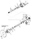 Differential Service Parts - Peerless Model 100-080 Diagram and Parts List for 1691655  Simplicity Lawn Tractor