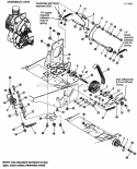 Drive Diagram and Parts List for 1691655  Simplicity Lawn Tractor