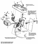 Electrical - Front Harness Diagram and Parts List for 1691655  Simplicity Lawn Tractor