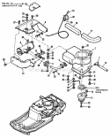 Engine Group - Electric Clutch (Pto)-85 10  12Hp Briggs  Stratton Diagram and Parts List for 1692550  Simplicity Lawn Tractor