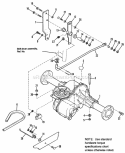 Transmission Group - Gear Diagram and Parts List for 1692025  Simplicity Lawn Tractor