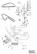 Clutch  Support Group Diagram and Parts List for 1692439  Simplicity Lawn Tractor
