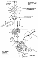Hydrostatic Transmission Pump  Pulley Group Diagram and Parts List for 1692439  Simplicity Lawn Tractor