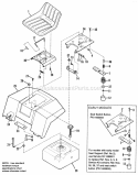 Seat Deck  Fuel Tank Group Diagram and Parts List for 1692439  Simplicity Lawn Tractor