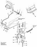 Foot Controls Group Diagram and Parts List for 1692439  Simplicity Lawn Tractor