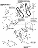 Engine  Frame Group Diagram and Parts List for 1691777  Simplicity Snow Blower