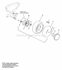 Front Wheels and Tires Diagram and Parts List for 1692400  Simplicity Lawn Tractor