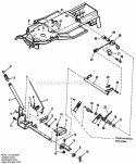 Lift Lever Group - Hydro Model Diagram and Parts List for 1692302  Simplicity Lawn Tractor