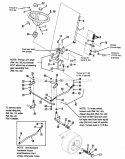 Steering Group Diagram and Parts List for 1692439  Simplicity Lawn Tractor
