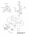 38 Mower Deck - Clutch  Support Diagram and Parts List for 1692421  Simplicity Lawn Tractor