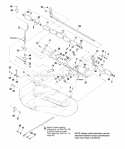 38 Mower Deck - Height Adjustment  Rollers Diagram and Parts List for 1692421  Simplicity Lawn Tractor