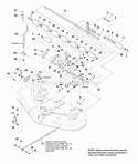 44 Mower Deck - Height Adjustment  Rollers Diagram and Parts List for 1692427  Simplicity Lawn Tractor